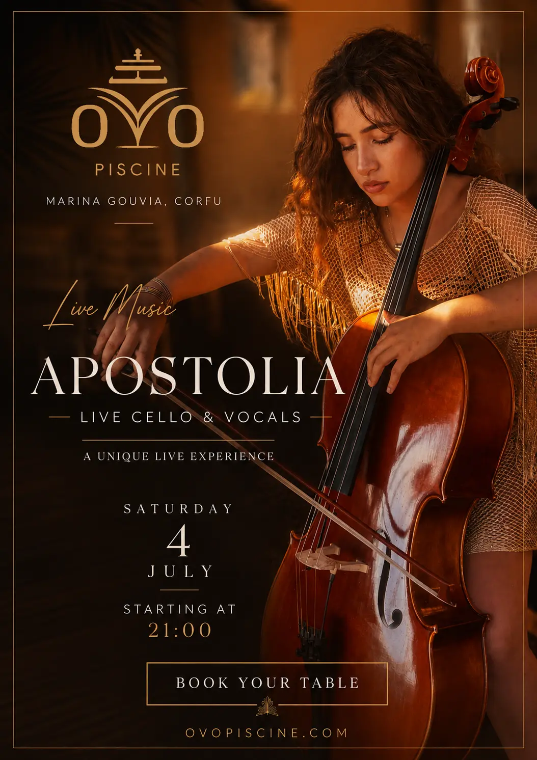 Apostolia — Live Cello & Vocals